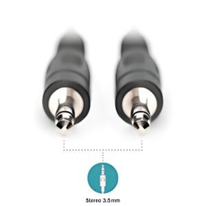 DIGITUS Câble audio, 2x jack 3,5 mm, 1,5 m