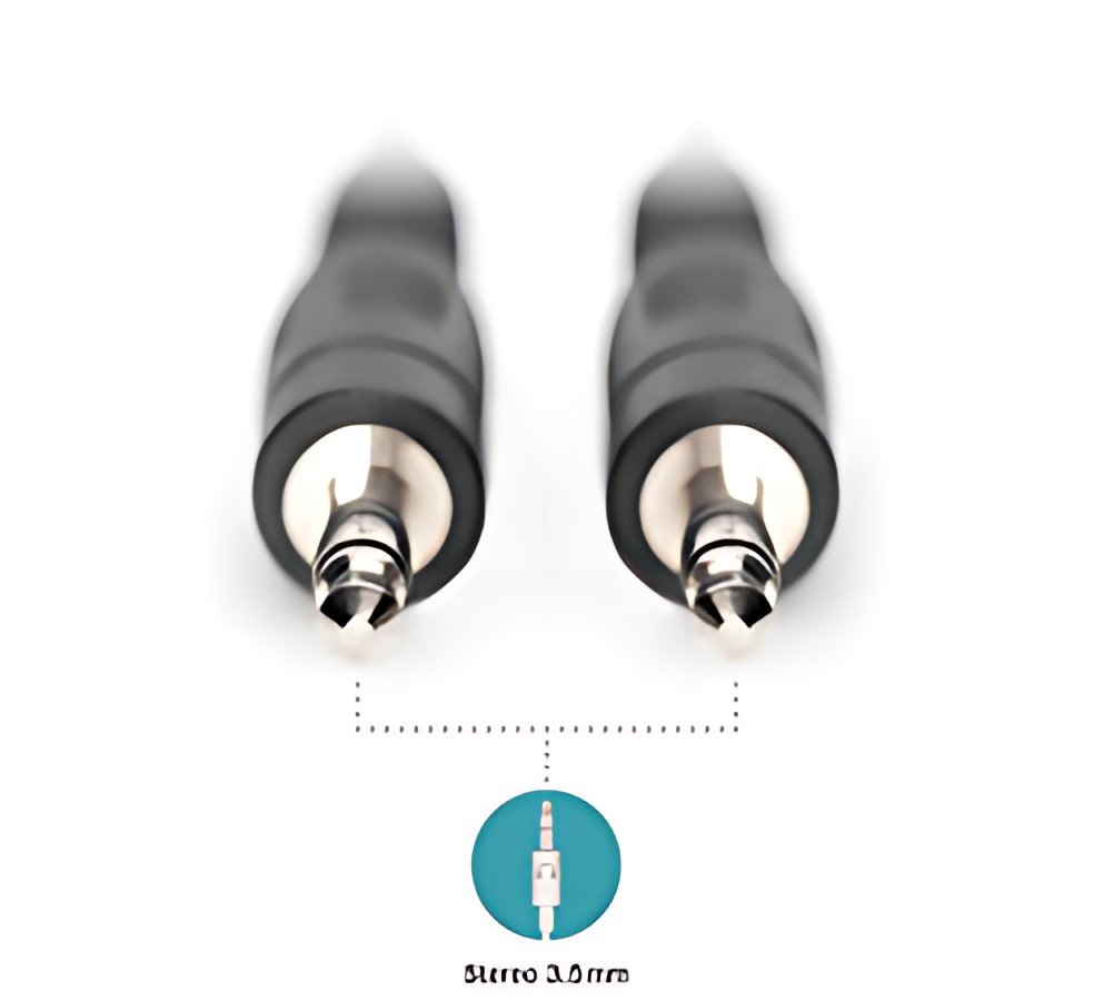 DIGITUS Câble audio, 2x jack 3,5 mm, 1,5 m