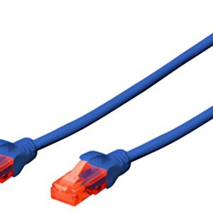 DIGITUS Câble de brassage, Cat. 6, U/UTP, 0,25 m, bleu