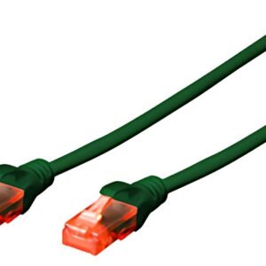 DIGITUS Câble de brassage, Cat. 6, U/UTP, 10,0 m, vert