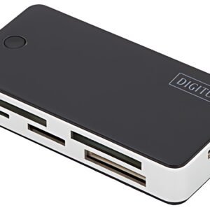 DIGITUS Lecteur de carte USB 3.0 "All-in-one", noir / argent