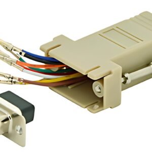 DIGITUS Adaptateur RS 232, mâle DB9 - femelle RJ45, beige