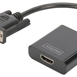 DIGITUS Convertisseur VGA - HDMI + Audio, noir
