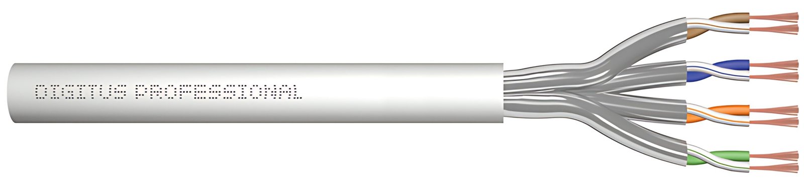 DIGITUS Câble patch brut Cat. 6a, U/FTP, 305 m, gris