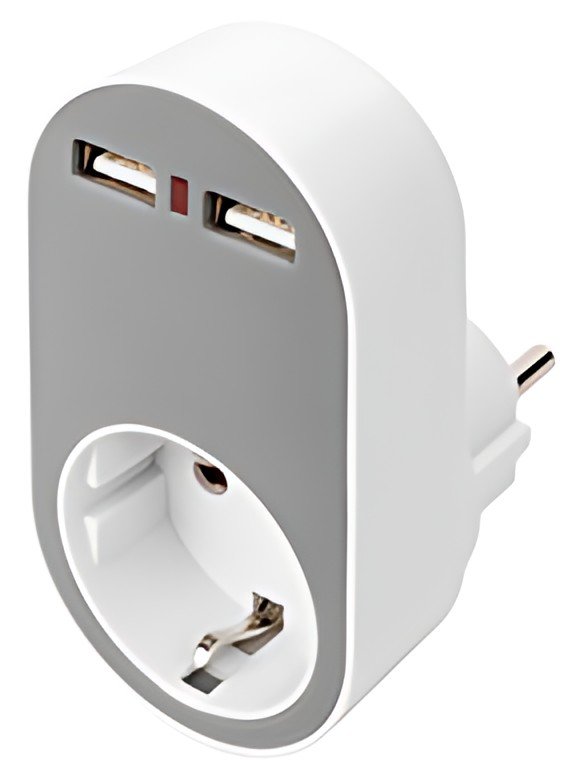 Adaptateur de prise universel DIGITUS avec 2 x USB-A