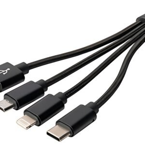 DIGITUS Câble de charge 3-en-1, USB A-Lightning + Micro USB