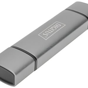 DIGITUS Hub à double lecteur de carte USB-C / USB3.0, OTG