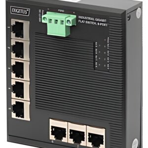 DIGITUS Commutateur industriel plat Gigabit, 8 ports, IP40