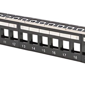 DIGITUS Panneau de brassage Keystone 19", 24 ports, 1 U,noir