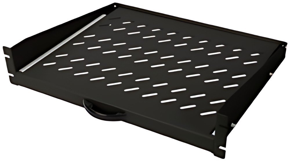 DIGITUS Etagère amovible pour montage fixe 19", 2U, noir