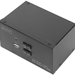 DIGITUS Commutateur KVM, 2 ports, double affichage, 4K, HDMI