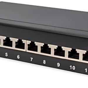 DIGITUS Panneau de brassage 10" Cat.6A, blindé, 12 ports, 1U