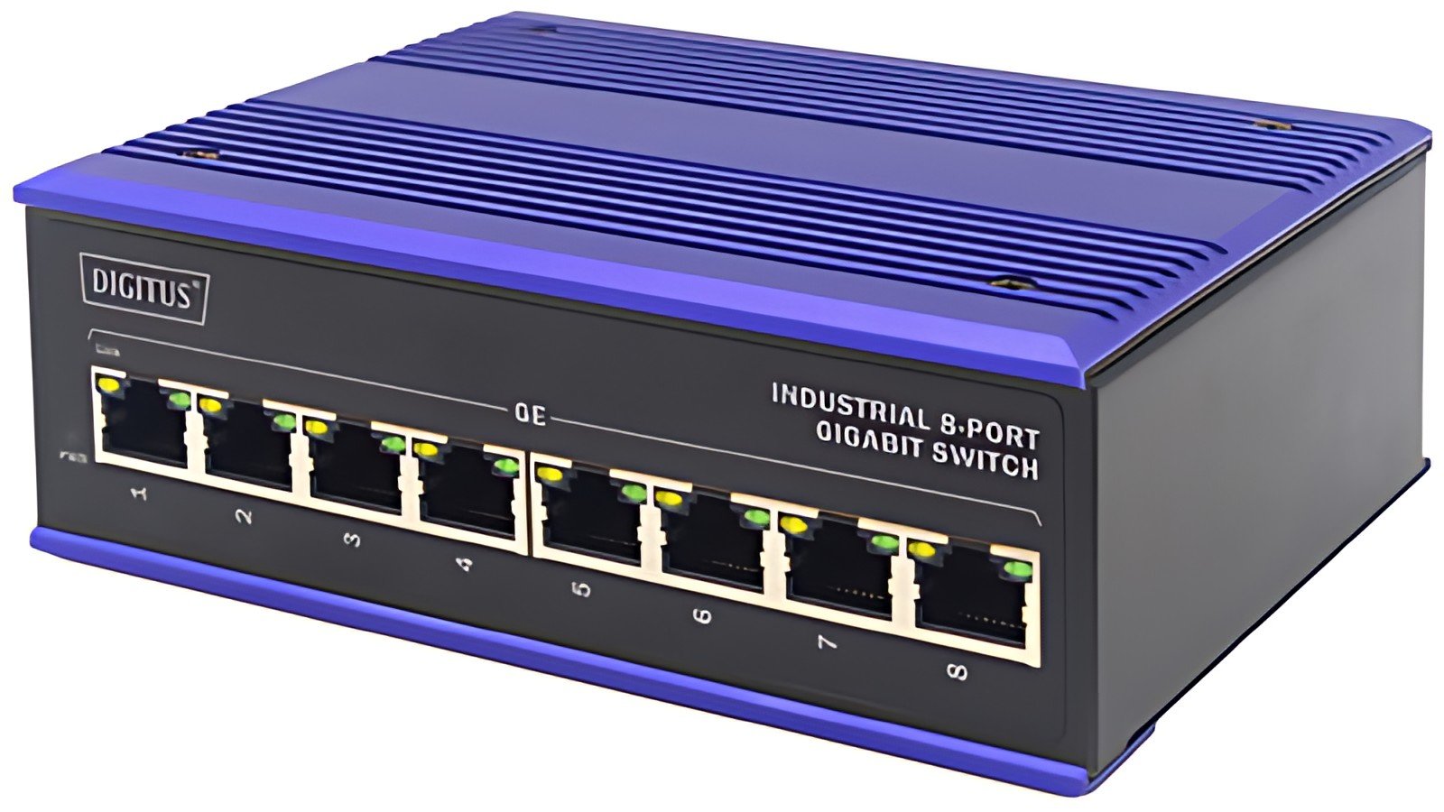 DIGITUS Commutateur industriel Gigabit, 8 ports, Unmanaged