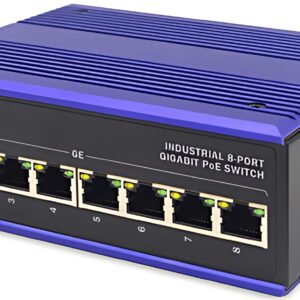 DIGITUS Commutateur industriel Gigabit PoE, 8 ports