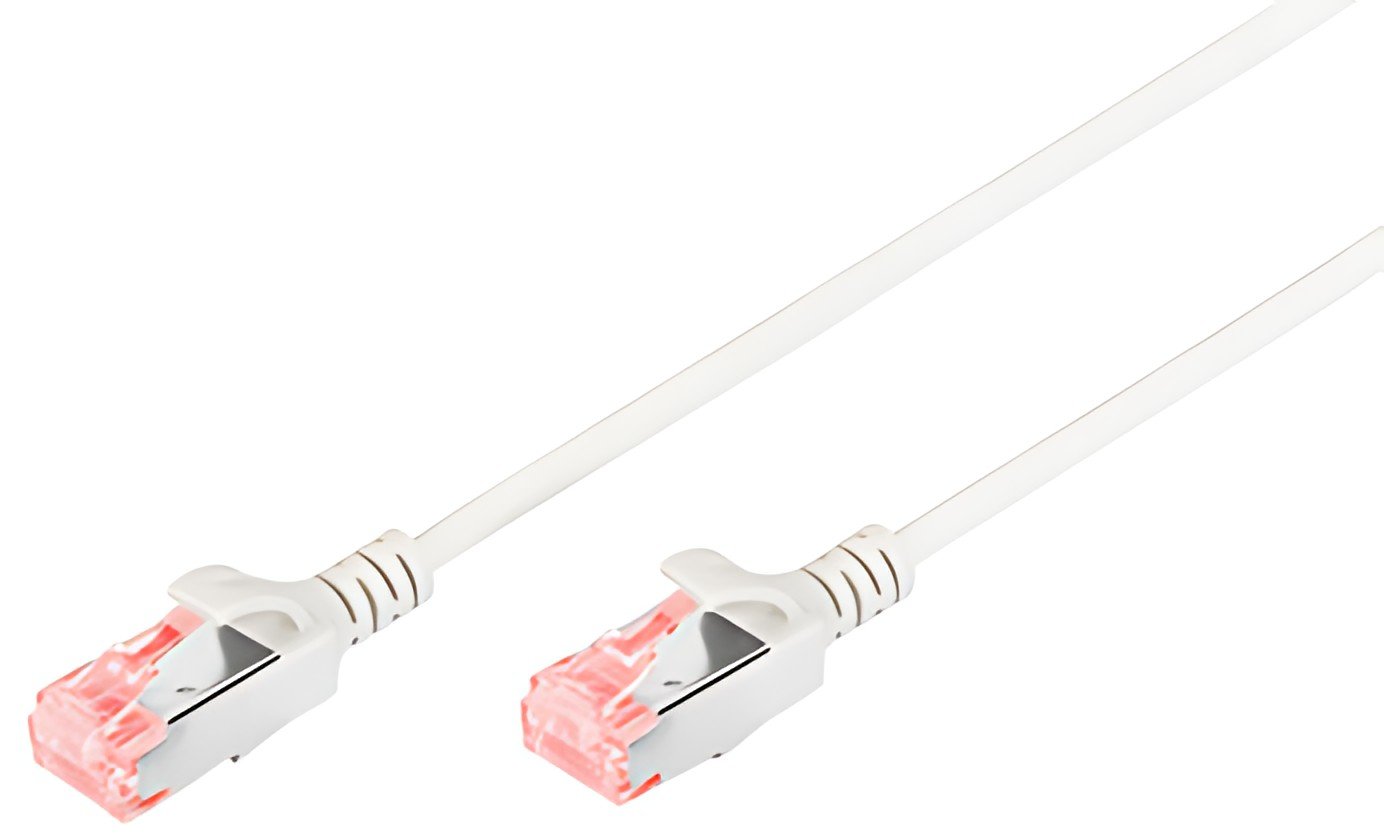 DIGITUS Câble de brassage Slim, Cat.6, U/UTP, 1,0 m, gris