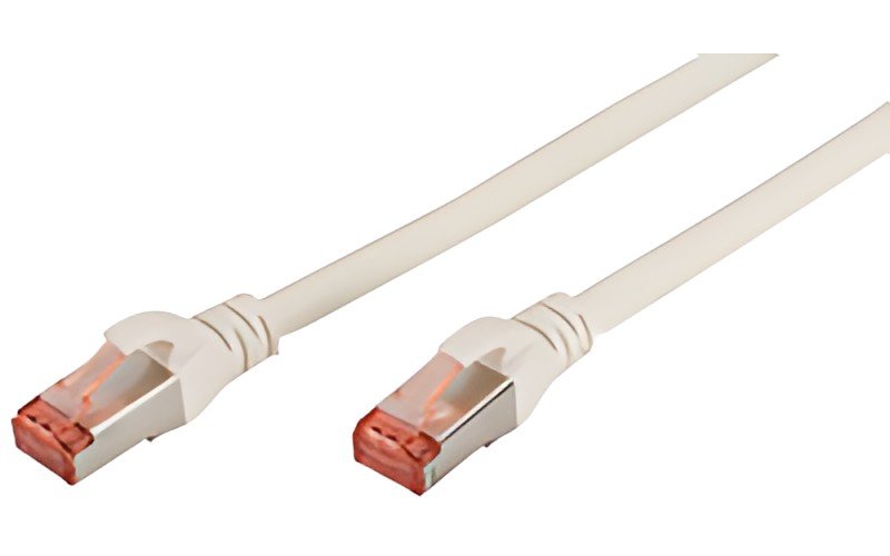 DIGITUS Câble de brassage, Cat. 6, S/FTP, LSZH, 1,0 m, blanc
