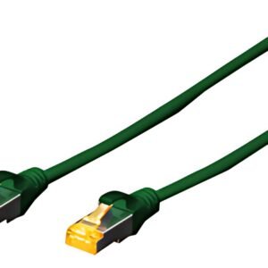 DIGITUS Câble de brassage Cat.6A, S/FTP, 0,5 m, par 10, vert