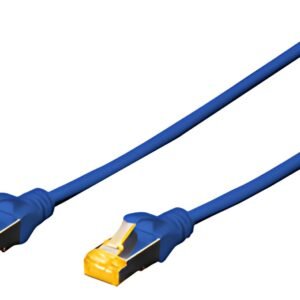 DIGITUS Câble de brassage Cat.6A, S/FTP, 2,0 m, par 10, bleu