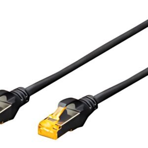 DIGITUS Câble de brassage Cat.6A, S/FTP, 5,0 m, par 10, noir