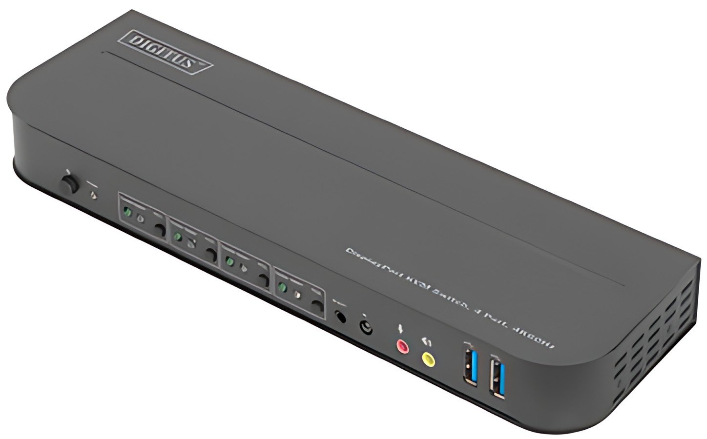 DIGITUS Commutateur KVM, 4 ports, 4K60Hz, 4x entrées DP,