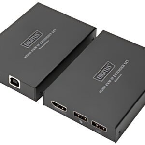 DIGITUS Kit d'extension KVM HDMI IP, noir