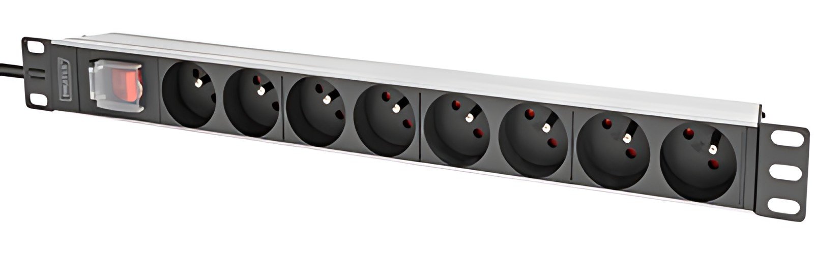 DIGITUS Multiprise 19", 8 prises, 1 U, avec interrupteur
