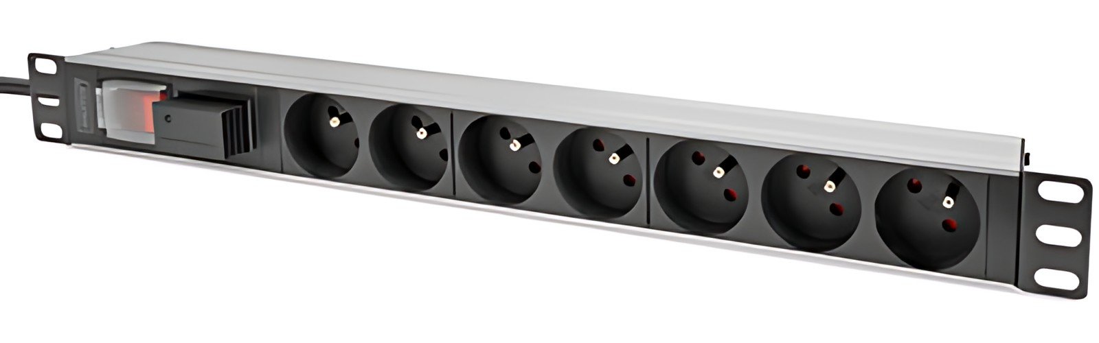 DIGITUS Multiprise 19", 7 prises, 1 U, avec interrupteur