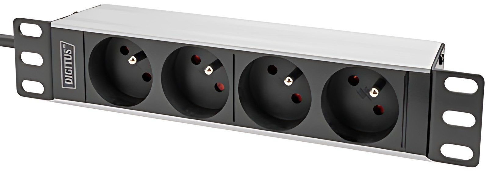 DIGITUS Multiprise 10" avec profilé aluminium, 4 prises