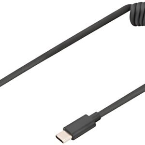DIGITUS Câble spiralé USB 2.0, USB-C - USB-C, 1,0 m