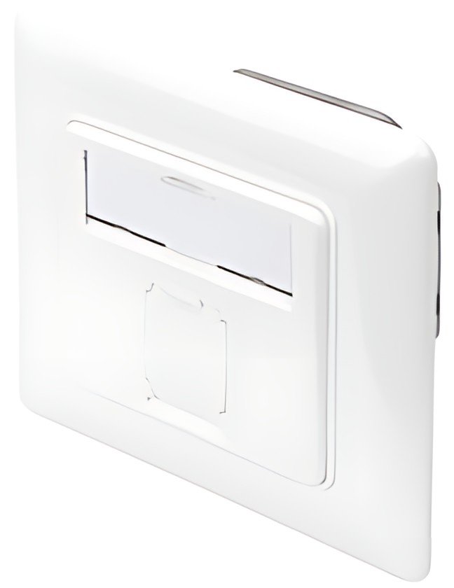 Boîte d'encastrement DIGITUS réf. 6A, classe EA, 1x RJ45, blanc pur
