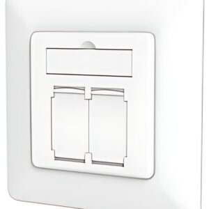 Boîte d'encastrement DIGITUS réf. 6A, classe EA, 2x RJ45, blanc pur