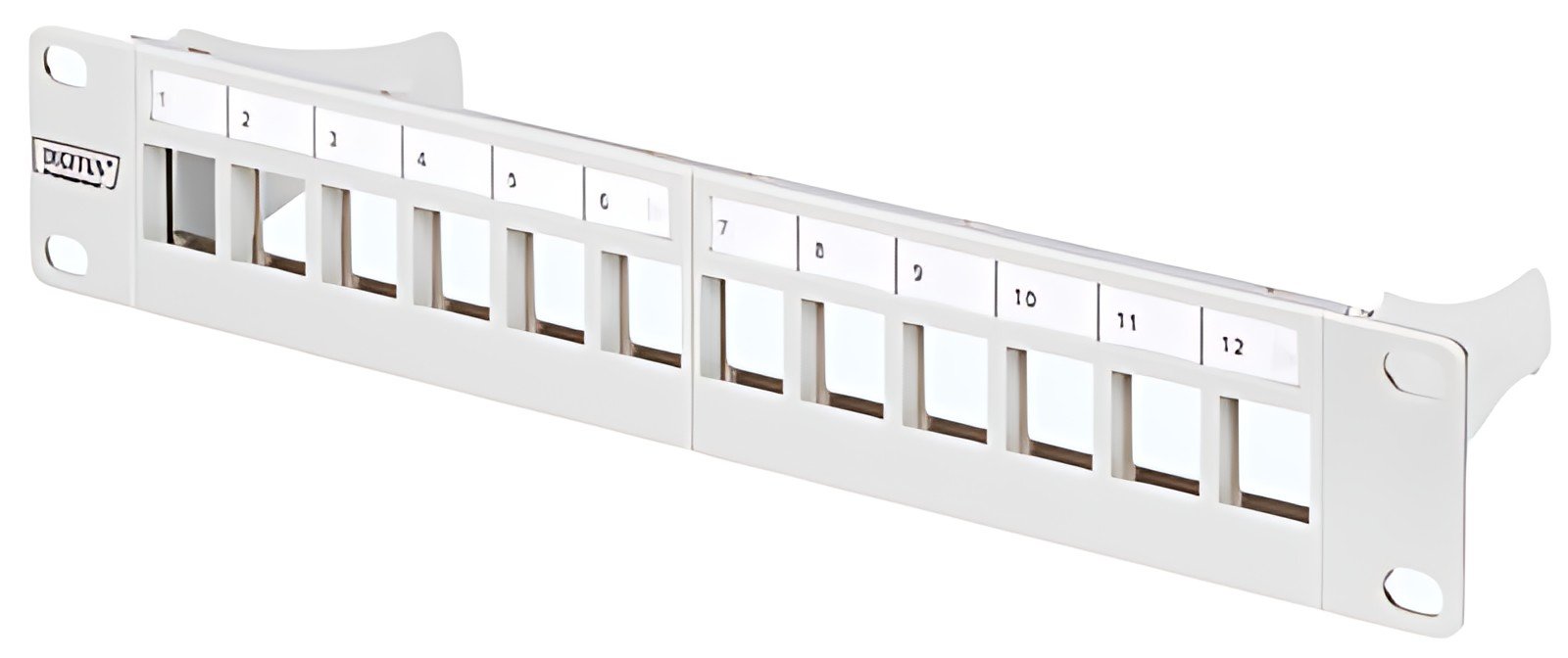 DIGITUS Panneau de brassage modulaire 10", 12 ports, gris