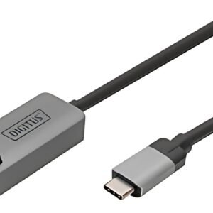 DIGITUS Câble adaptateur bidirectionnel USB type C - DP, 2 m