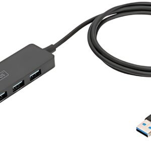 DIGITUS Hub USB 3.0, 4 ports, Slim Line, noir
