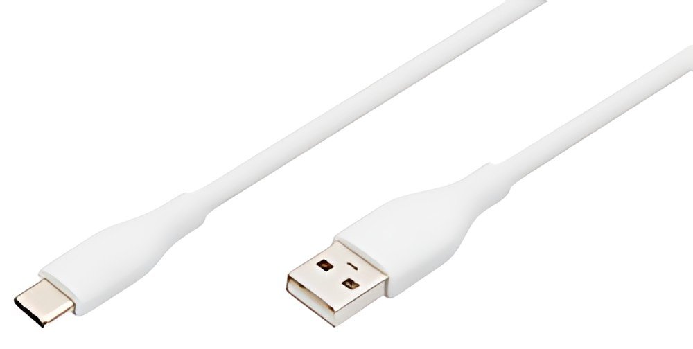 DIGITUS Câble USB 2.0 silicone, USB-C - USB-A, 2,0 m, blanc