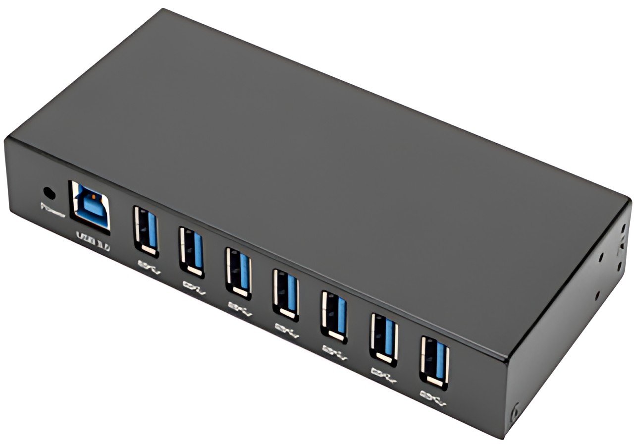 DIGITUS Hub USB 3.0 Industrial Line, 7 ports, noir