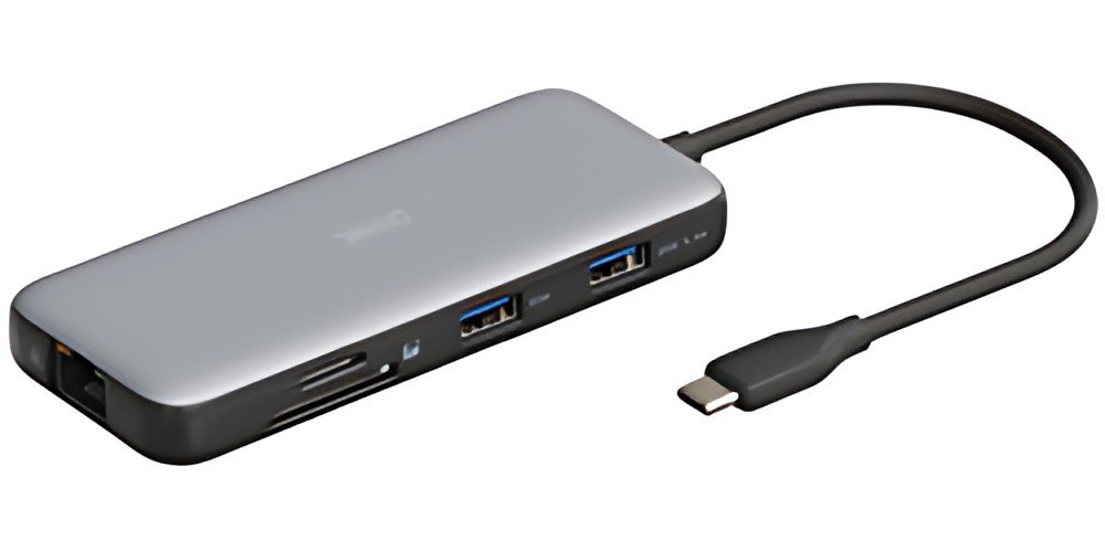 DIGITUS Station d'accueil USB-C, 7 ports, gris/noir