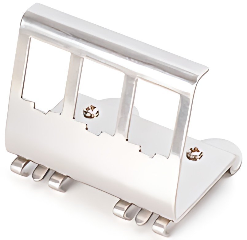 DIGITUS Adaptateur pour rail DIN pour modules Keystone, inox