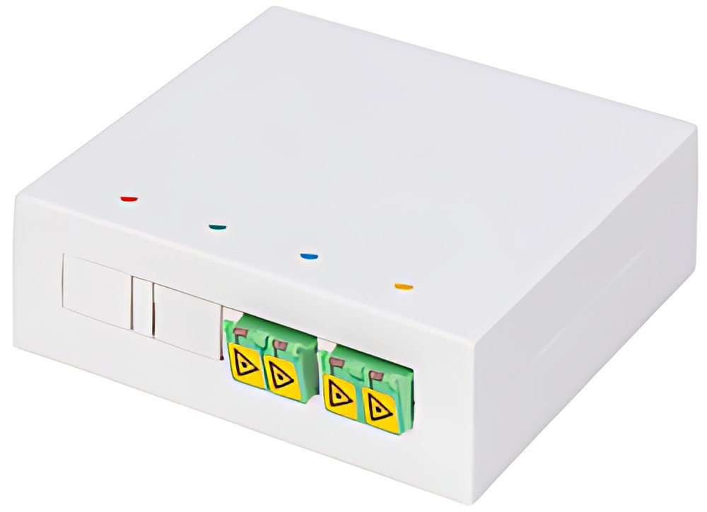 DIGITUS Boîtier FTTH, 2x LC/APC DX femelle avec obturateur