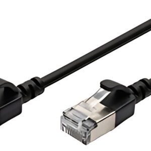DIGITUS Câble de brassage Slim, cat. 6A, F/FTP, 0,5 m, noir
