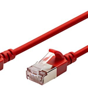 DIGITUS Câble de brassage Slim, cat. 6A, F/FTP, 0,5 m, rouge