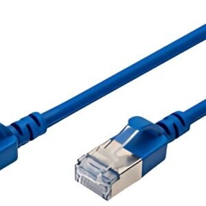 DIGITUS Câble de brassage Slim, cat. 6A, F/FTP, 1,0 m, bleu