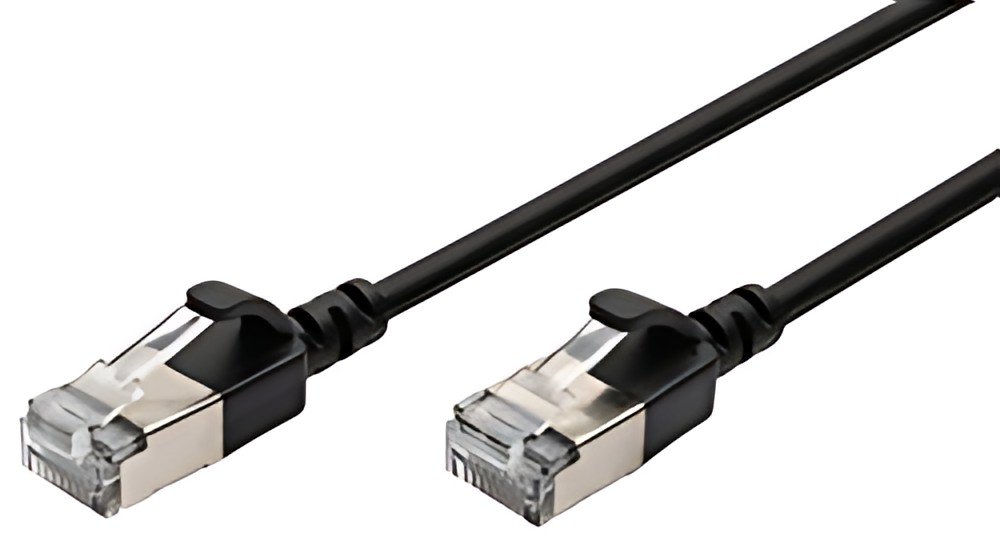 DIGITUS Câble de brassage Slim, cat. 6A, F/FTP, 5,0 m, noir