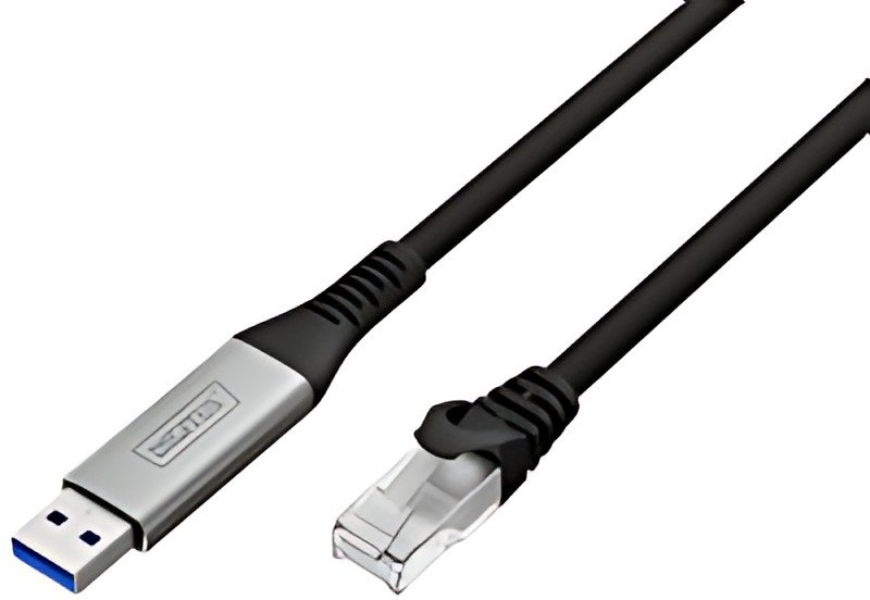 DIGITUS Câble Ethernet USB 3.2, USB-A - RJ45 mâle, 2 m