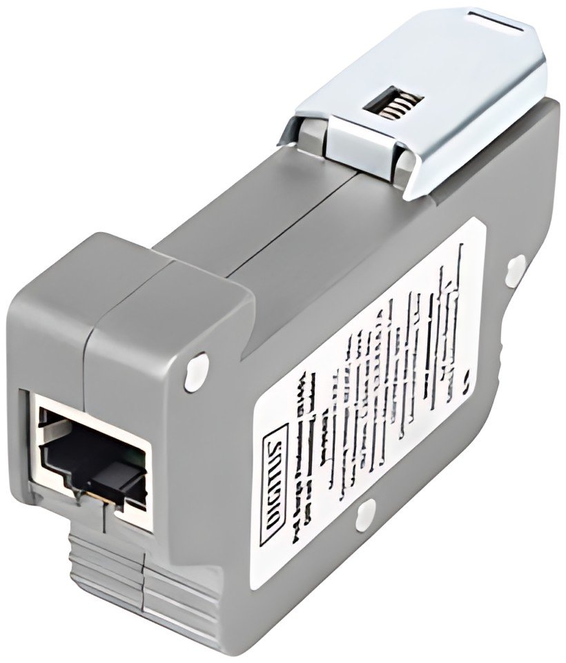 DIGITUS Parasurtenseur PoE (RJ45), montage sur rail DIN