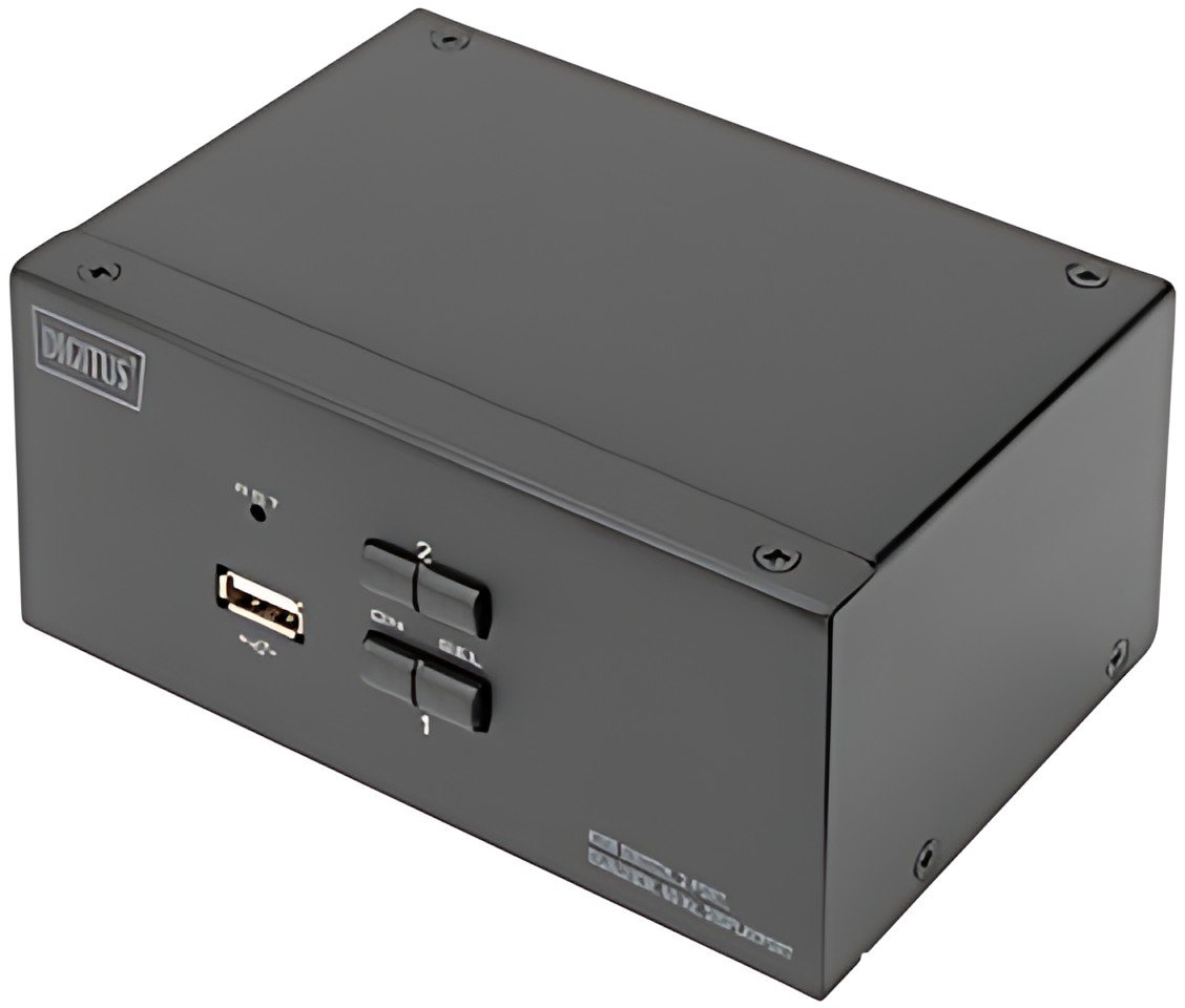 DIGITUS Commutateur KVM, 2 ports, Dual Display, DisplayPort