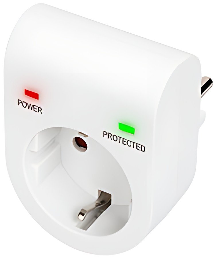 Adaptateur de protection contre les surtensions DIGITUS, 16 A, 3 500 W, blanc