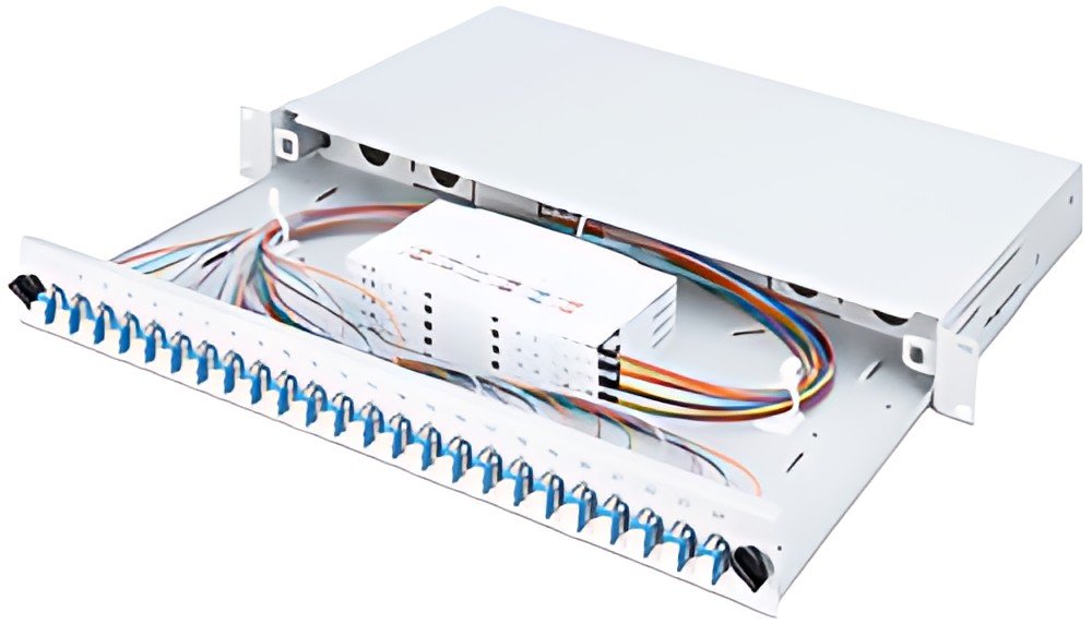 DIGITUS Boîte d'épissure à fibre optique 19", 12x LC, OS2