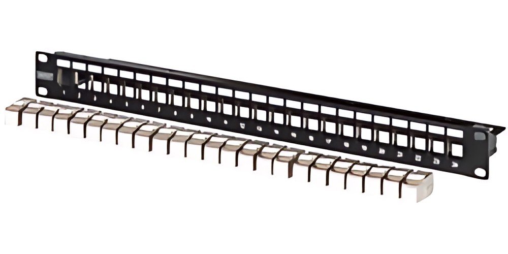 DIGITUS Panneau de brassage modulaire 19", 24 ports, garni