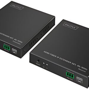 DIGITUS Kit d'extension IP HDMI 4K, 4K/60Hz, 300 m / 40 km